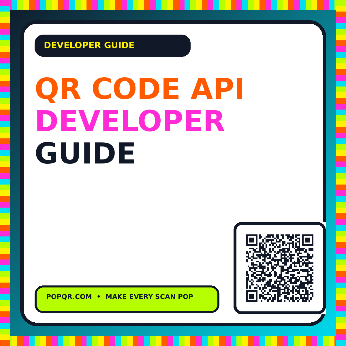 QR Code API Developer Guide typography card