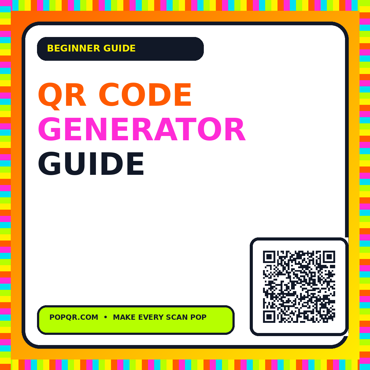 QR Code Generator Guide typography card