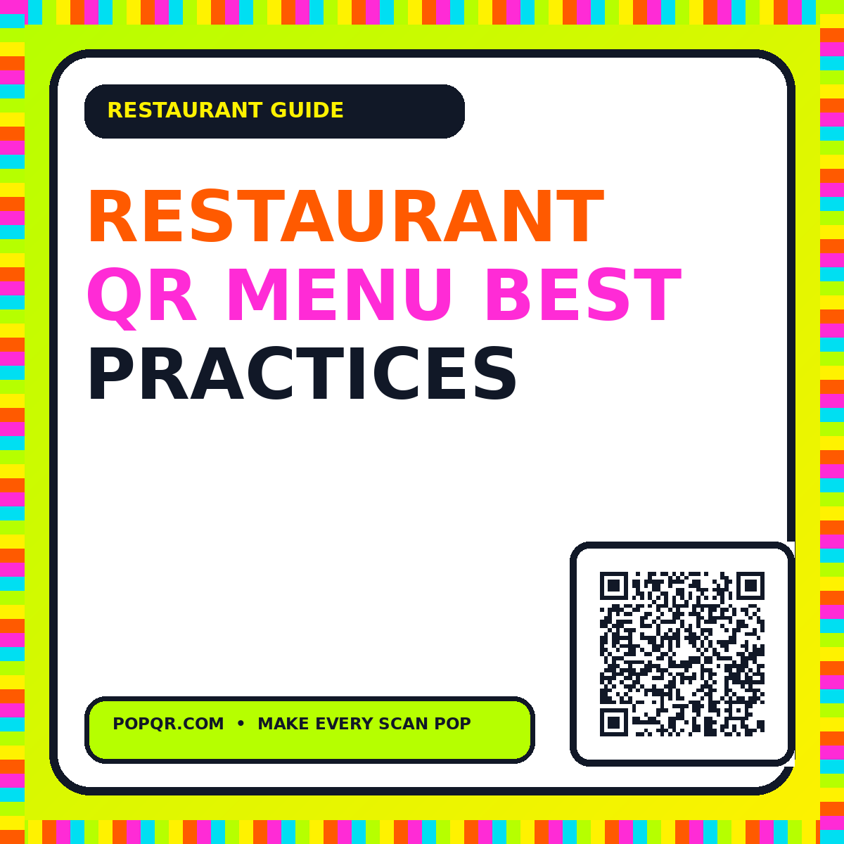 Restaurant QR Menu Best Practices typography card